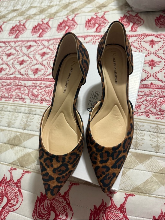 Jessica Simpson Shoes - Jessica Simpson Leopard Print Pointed Toe D'Orsay Flats